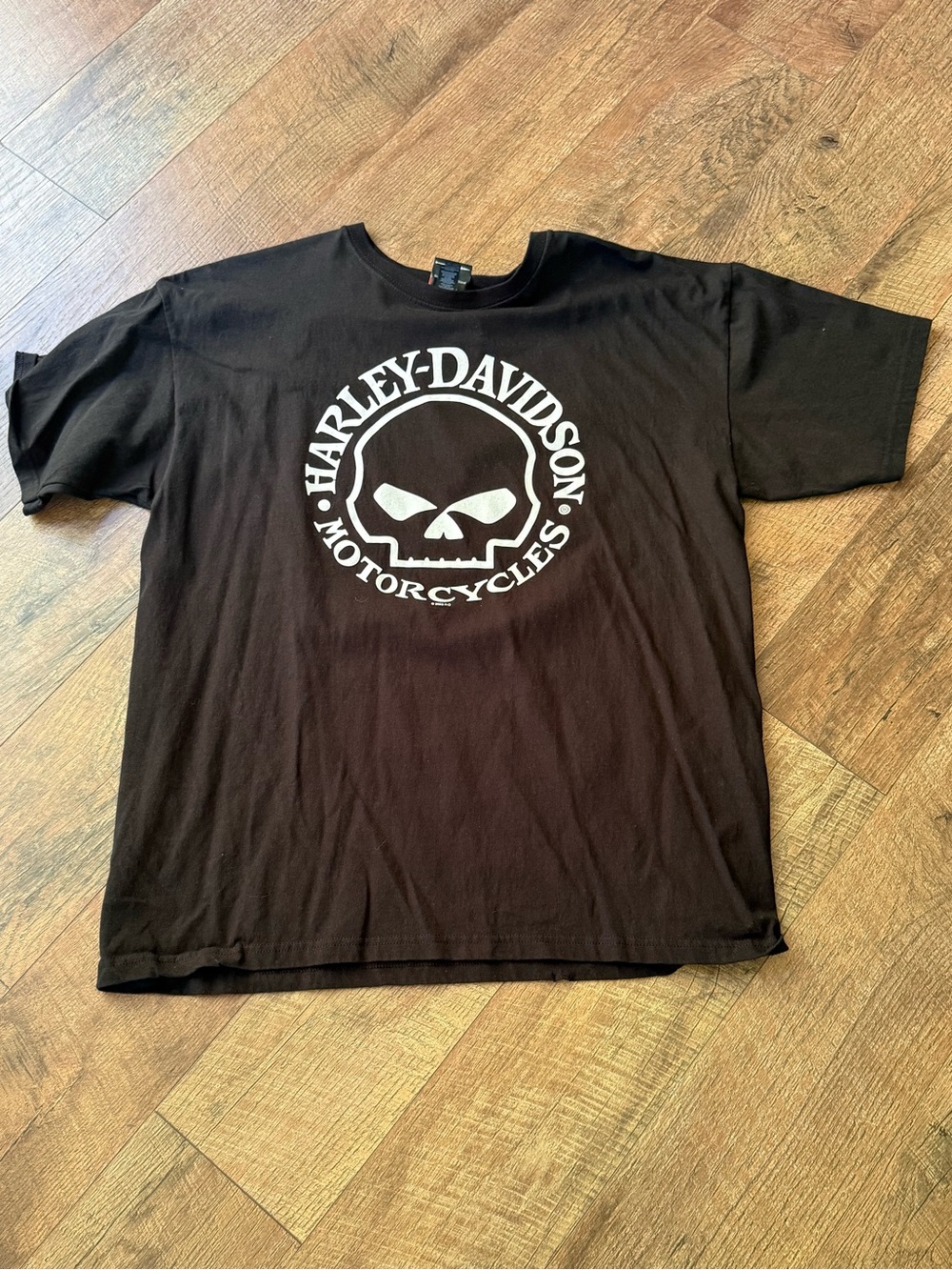 Harley-Davidson Black Tee with White Skull Emblem